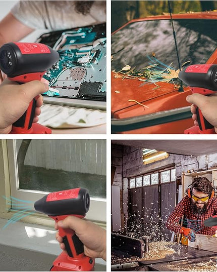 Mini Jet Blower Portable Violent Turbo Fan for Milwaukee 18V M18 Battery, 4-Speed Wireless High Speed Handheld Fan, for Computer Key Board Cleaning,Hair Drying,Camping,Outdoors,Car (No Battery) - LeafyLoom