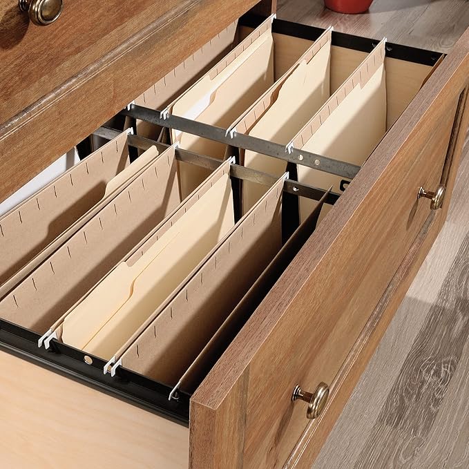 Sauder Barrister Lane Lateral File, L: 32.36" x W: 19.53" x H: 29.76", Sindoori Mango Finish - LeafyLoom