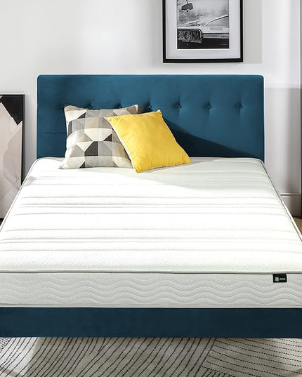 ZINUS 6 Inch Foam and Spring RV Mattress, Short Queen Size for RVs, Campers & Trailers, Mattress in A Box, White - LeafyLoom