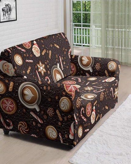 FKELYI Christmas Sofa Slipcover Washable Sofa Couch Cover Comfortable Furniture Protector with Elastic Bottom Stretch Sofa Slipcovers M FKELYI
