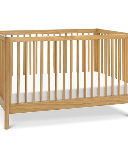 DaVinci Birdie 3-in-1 Convertible Crib, Honey, Easy Assemble, Greenguard Gold Certified - LeafyLoom