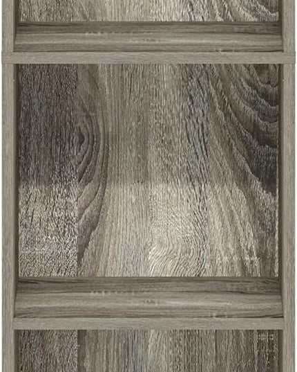 Furinno Luder Shelf Bookcase with 1 Door Storage Cabinet, French Oak - LeafyLoom
