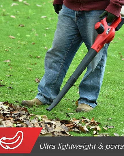 PowerSmart 20V Cordless Leaf Blower with 2 Batteries and Charger, Lightweight & Small Blowers for Benches, Gutters, Lawns (PS76101A), 2024 Version - LeafyLoom