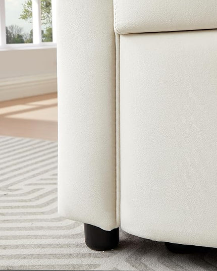 3 in 1 Convertible Loveseat Sleeper Sofa Bed,Modern Velvet Tufted Upholstered Love Seats Sofabed W/Pull Out Sleep Couch and 2 Pillows for Living Room, 55.21", Beige-1123 - LeafyLoom
