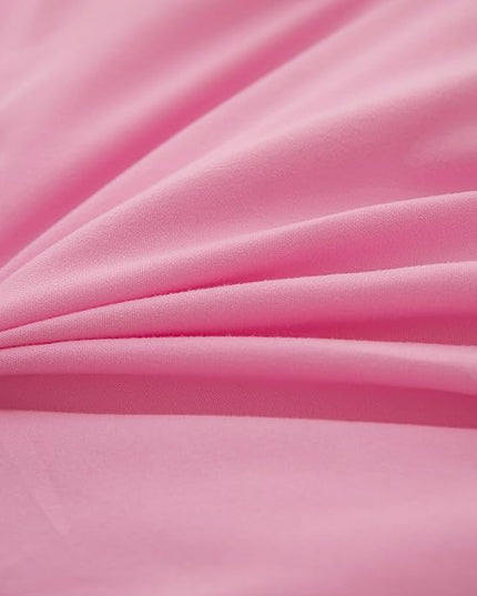 Pink Comforter Set Queen Size, 5 Pcs Bed in a Bag Girls Queen, Girls Queen Comforter Set, Girls Pink Bedding Queen, Teen Bedding Sets for Girls Kids - LeafyLoom