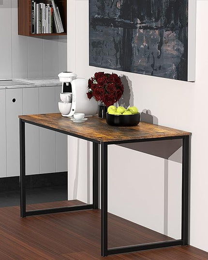 SHW Home Office 40-Inch Computer Desk, Rustic Brown - LeafyLoom