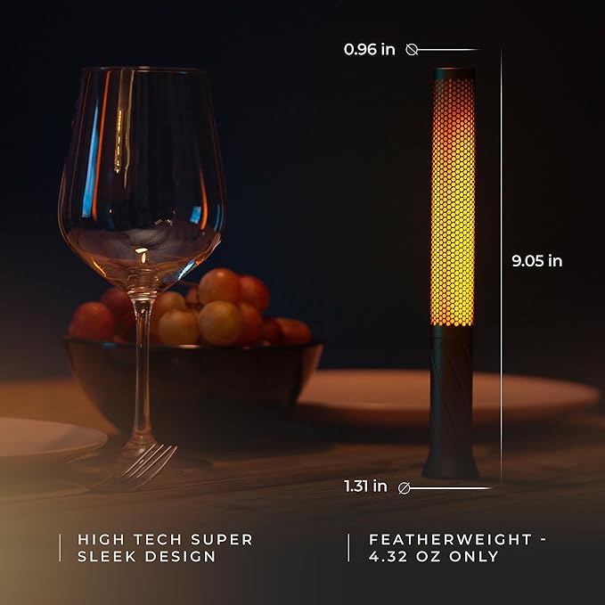 LED Candle Light, Cordless Table Lamp, Bedside Flame Lamp w/ 2 Modes, Rechargeable Candlestick, Modern Table Lamp w/ 2600 mAh Battery (Rose Gold) - LeafyLoom