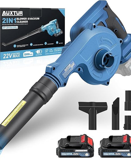 Cordless Leaf Blower with Battery and Charger,22V Lightweight and Efficient Battery Powered Blower,150CFM Portable and Compact Yard Blower,Rechargeable Motor Versatile Electric Blower - LeafyLoom