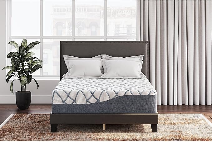 Signature Design by Ashley 14 Inch Chime Elite 2.0 Ultra Plush Green Tea Memory Foam Mattress for Cool Sleep and Pressure Relief, Queen - LeafyLoom