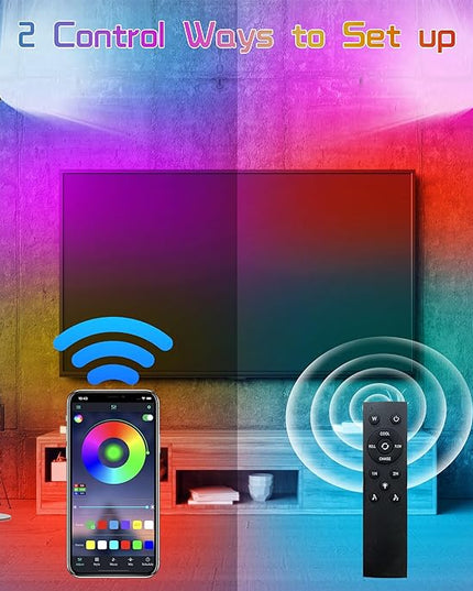 Music Sync Corner Floor Lamp with App/Remote Control, 53" RGB+IC+Warm White LED Corner Lamp for Reading, Gaming, LED Floor Lamp with Timer, Color Changing Corner Light for Bedroom - LeafyLoom