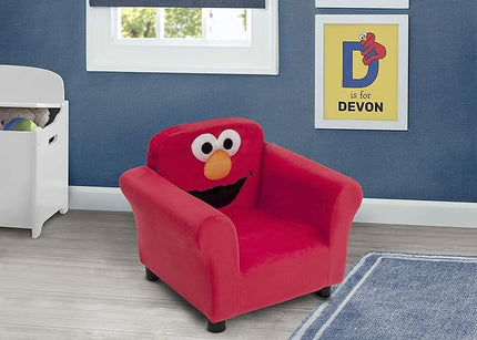 Sesame Street Elmo Upholstered Chair by Delta Children, Red - LeafyLoom