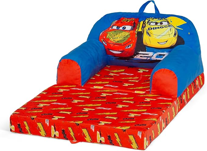 Delta Children Cozee Buddy Flip-Out Kids Chair, Cars - LeafyLoom