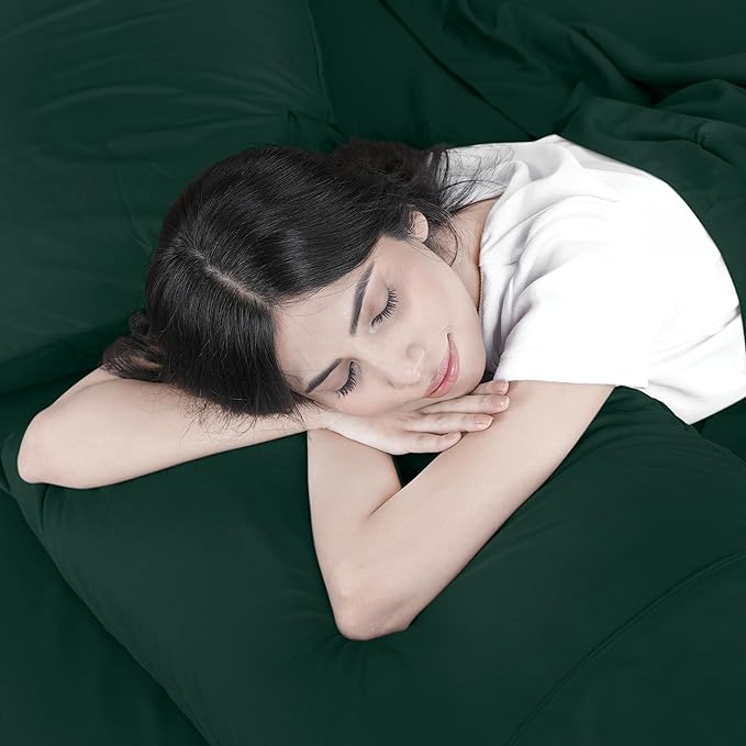 Utopia Bedding Twin Bed Sheets Set - 3 Piece Bedding - Brushed Microfiber - Shrinkage and Fade Resistant - Easy Care (Twin, Emerald) - LeafyLoom