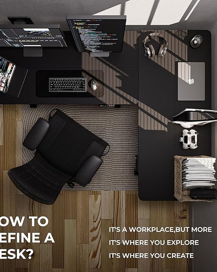 Electric Standing Desk - Adjustable Height with Memory Preset, 48 x 24 Inches Ergonomic Design Home Office Standing Desk - LeafyLoom