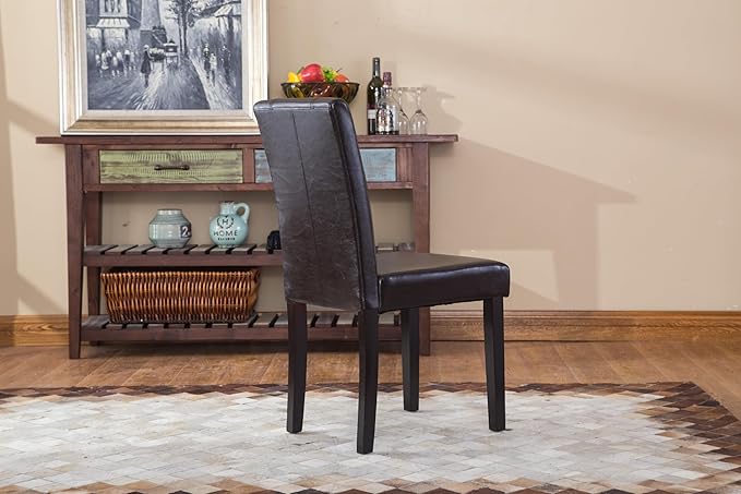 NicBex Haerin-SD-00161-LWJ Dining Chairs, 21"x16.5"x35.5", Brown - LeafyLoom