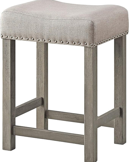 NicBex Kitchen Table Chairs Set of 4 Dining Table Set 4Pc Pk Counter Height Set with USB in Beige Fabric, Marble & Rustic Oak Finish for Small Space, Apartment, Oak - LeafyLoom
