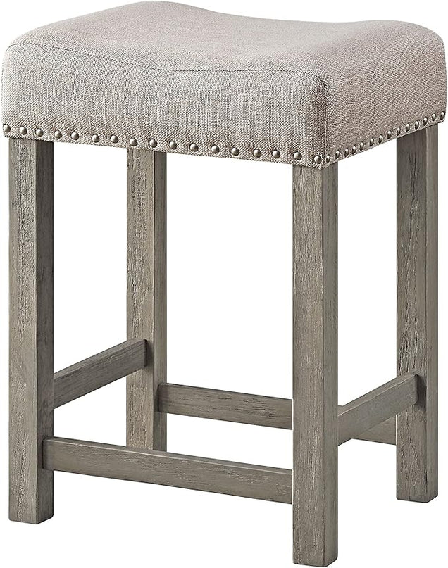 NicBex Kitchen Table Chairs Set of 4 Dining Table Set 4Pc Pk Counter Height Set with USB in Beige Fabric, Marble & Rustic Oak Finish for Small Space, Apartment, Oak - LeafyLoom
