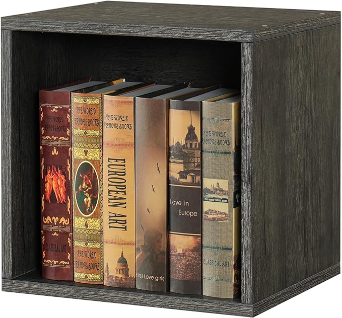 Magic DIY Cube Storage Organizer Stackable Cubes for Home Books Clothes Toy -Modular Cubby Storage System -Closet Organizer -Cube Storage Shelf (French Oak,General Cube) - LeafyLoom