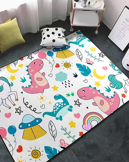 Dinosaur Rugs for Boys Bedroom - Dinosaur Room Decor for Boys Kids Area Rug Dinosaur Rug Boys Rugs for Bedroom Dinosaur Carpet Rugs Kids Play Rugs Cute Cartoon Dinosaur Decor,3'×5' - LeafyLoom