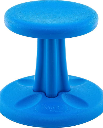 Kore Kids Preschool Wobble Chair - Flexible Seating Stool for Classroom, Preschool, Kindergarten & Elementary School - Age 4-5 yrs, Blue (12in) - LeafyLoom