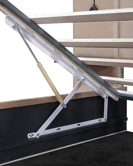 Queen Size Storage Upholstered Hydraulic Platform Shelves, Modern Velvet Fabric Bed Frame W/ 2 Lights and USB Port,No Box Spring Required,for Bedroom, Apartment,Beige - LeafyLoom
