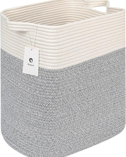 Hamper Toy Storage Collapsible Laundry Bin, Medium Fabric Organizer, 2pack - Silver Gray - LeafyLoom