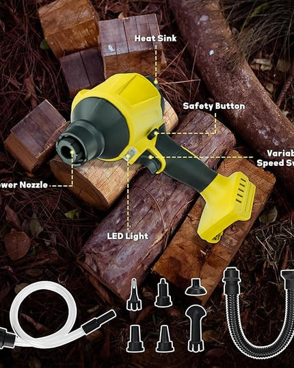 Cordless Dust Blower for Dewalt 20V Battery, Leaf Blower Brushless Handheld Inflator Cleaner Duster, for Cleaning,Inflating, Vacuum Compression - LeafyLoom