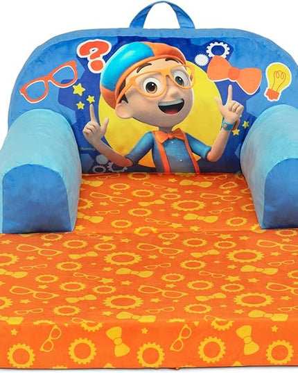 Delta Children Cozee Buddy Flip-Out Kids Chair, Blippi - LeafyLoom