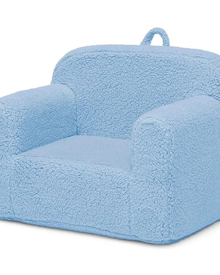 Delta Children Cozee Sherpa Chair, Powder Blue - LeafyLoom