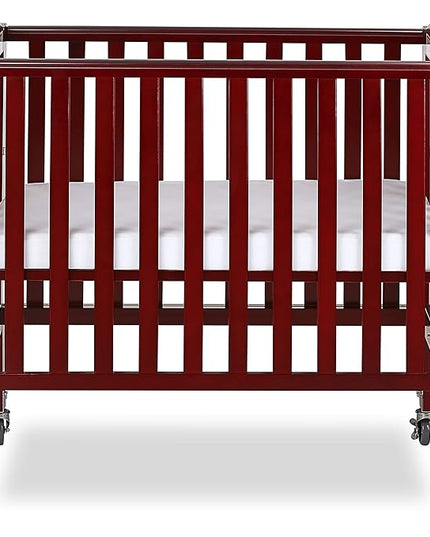 3-in-1 Folding Portable Crib, Cherry, Large - LeafyLoom