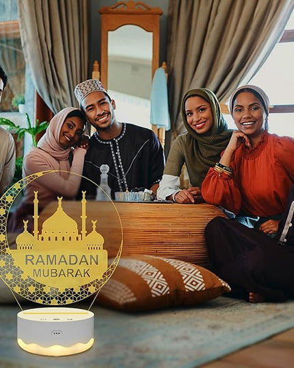 Ramadan Mubarak Decorations for Home, Islam Eid Ramadan Light LED with Remote 16 Color Flashing, Ramadan Gifts for Home Bedroom Decor Believers Family Friends Muslims - LeafyLoom