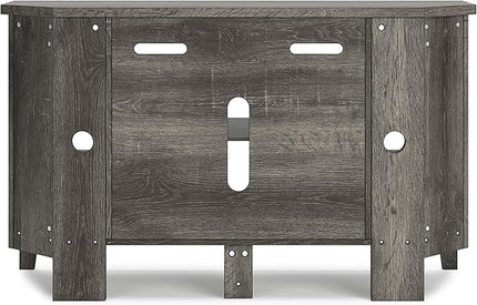 Signature Design by Ashley Arlenbry Modern Corner TV Stand with Fireplace Option & Fits TVs Up to 48 Inches, Gray - LeafyLoom