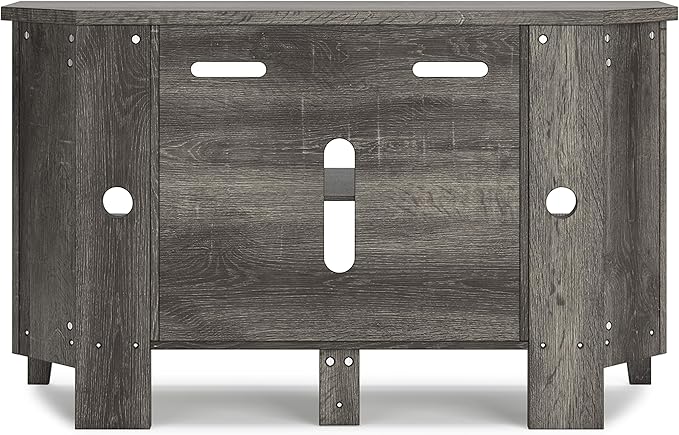 Signature Design by Ashley Arlenbry Modern Corner TV Stand with Fireplace Option & Fits TVs Up to 48 Inches, Gray - LeafyLoom