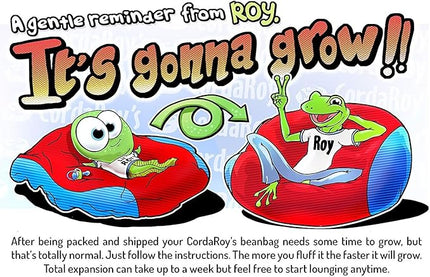 CordaRoy's Chenille Bean Bag Chair, Convertible Chair Folds from Bean Bag to Lounger, As Seen on Shark Tank, Tan - Full Size - LeafyLoom