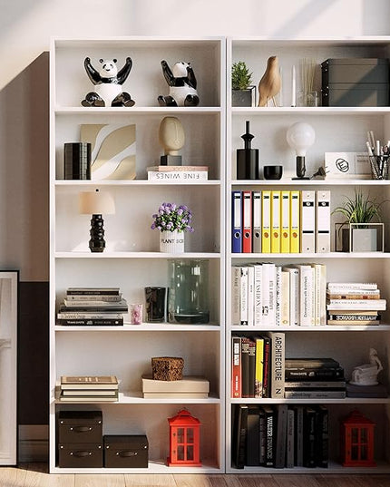 IRONCK Bookshelves and Bookcases Floor Standing 6 Tier Display Storage Shelves 70in Tall Bookcase for Home Office, Living Room, Bed Room - LeafyLoom