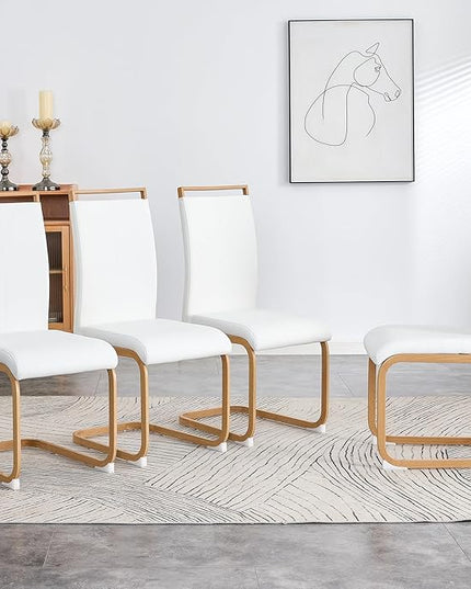 NicBex Haerin-SD-00304-LWJ Dining Chairs, 16.5"x21.2"x39.3", White - LeafyLoom
