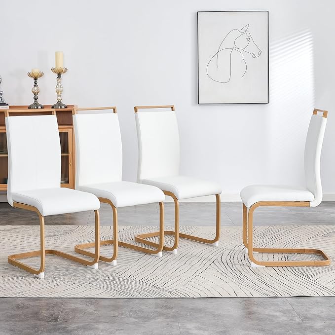 NicBex Haerin-SD-00304-LWJ Dining Chairs, 16.5"x21.2"x39.3", White - LeafyLoom
