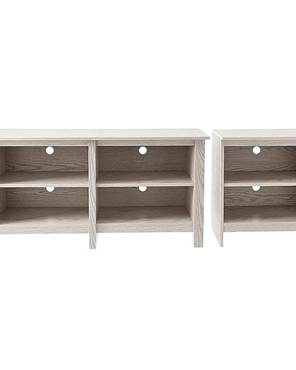 ROCKPOINT 70inch TV Stand Storage Media Console Entertainment Center,White - LeafyLoom