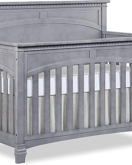 Evolur Santa Fe 5-in-1 Convertible Crib, Storm Grey - LeafyLoom
