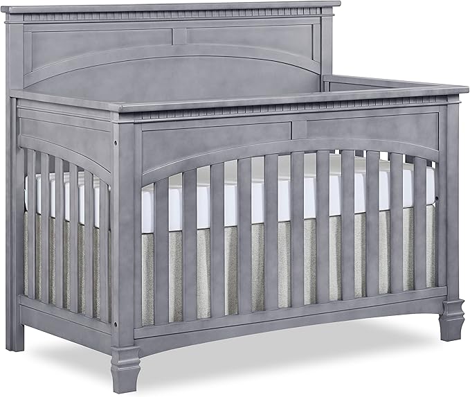 Evolur Santa Fe 5-in-1 Convertible Crib, Storm Grey - LeafyLoom