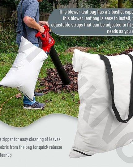 51503 Bottom Zip Replacement Bag Compatible With Toro Blower Vacuum, Blower Leaf Bag 2 Bushel Capacity, Fits Models 51539, 51549, 51599, 51617, 51618, 51609, 51619, 51553, 51573, 51587, 51591, 51598 - LeafyLoom