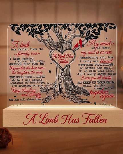 Memorial Gifts for Loss of Mom, Mother, Father, Dad, Husband Loved Ones | in Loving Memory of Loved One Gifts| Sympathy Gifts for Loss | Bereavement Gift Idea | Memory Night Light | Cardinal - LeafyLoom