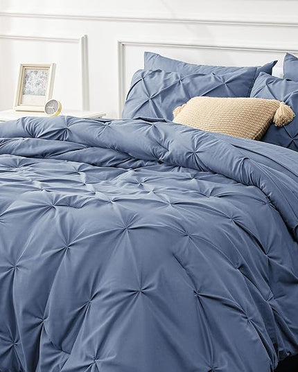 Bedsure Twin XL Comforter Set - Extra Long 5 Pieces Dorm Bedding Sets, Twin XL Bed in a Bag with Comforter, Sheets, Pillowcase & Sham - LeafyLoom