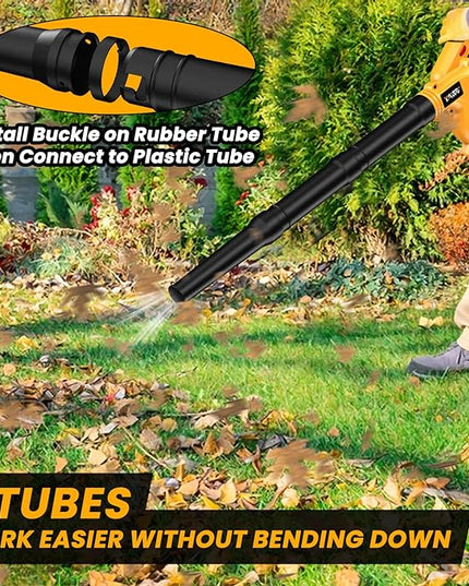 Cordless Leaf Blower for Dewalt 20V Max Battery, Jobsite Air Blower with Brushless Motor,6 Variable Speed Up to 180MPH,2-in-1 Handle Electric Blower and Vacuum Cleaner(Battery Not Included) - LeafyLoom