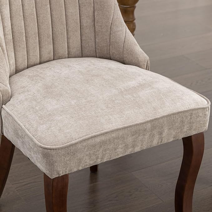 NicBex Haerin-SD-00128-LWJ Dining Chairs, 24.6"x19.7"x37.5", Beige - LeafyLoom