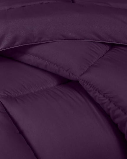 Utopia Bedding Twin Comforter Set Kids with 1 Pillow Sham, Bedding Comforter Sets, Down Alternative Plum/Purple Comforter, Soft and Comfortable, Machine Washable - LeafyLoom