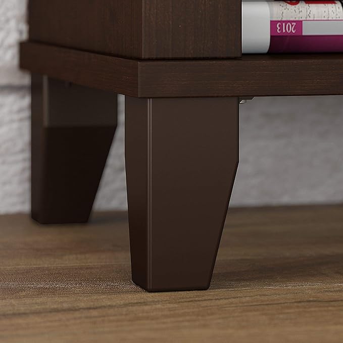 Bush Furniture Somerset Tall 5 Shelf Bookcase | Large Open Bookshelf | Display Cabinet for Library, Living Room, and Home Office, 30W x 13D x 65H, Mocha Cherry - LeafyLoom