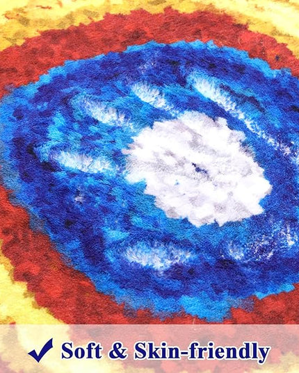 HiiARug Carpet Circles Kids Rug 16" Rainbow Crazy Carpet Circle Seats Pre-School Classroom Accessories 12pcs Round Carpet Seats Group Activity Spots Marker for Classroom Kindergarden Playroom - LeafyLoom