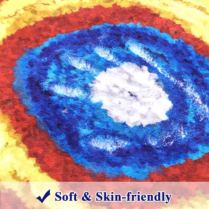 HiiARug Carpet Circles Kids Rug 16" Rainbow Crazy Carpet Circle Seats Pre-School Classroom Accessories 12pcs Round Carpet Seats Group Activity Spots Marker for Classroom Kindergarden Playroom - LeafyLoom
