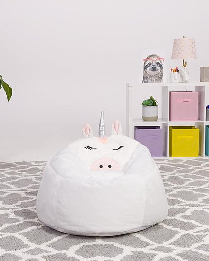 Posh Creations Cute Soft and Comfy Bean Bag Chair for Kids, Animal - Dinosaur T-rex - LeafyLoom
